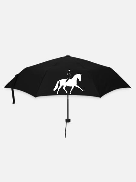 Cavalier de dressage moderne - cheval au trot fort - Parapluie standard - noir