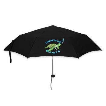 Keine Planet B Schildkröte - Regenschirm (klein) - Schwarz - Vorne