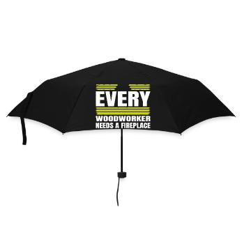 dad humor love bday funny carpenter carpentry - Regenschirm (klein) - Schwarz - Vorne