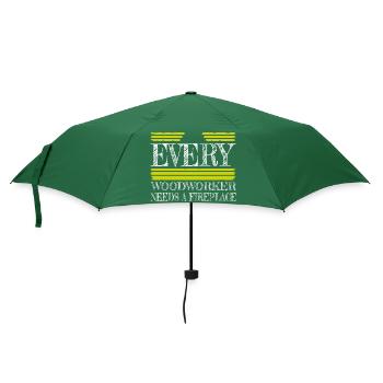 Blagues sur le charpentier marteau-piqueur - Parapluie standard - vert bouteille - Devant