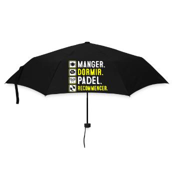 Manger, dormir, padel, recommencer | Logo Padel - Parapluie standard - noir - Devant