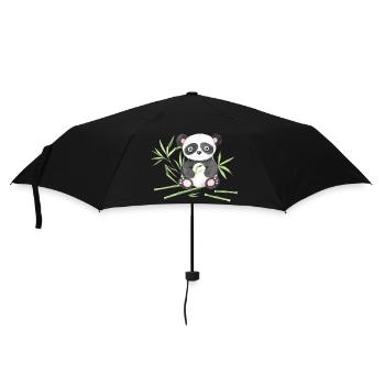 Mignon Panda Bébé Asie Chine Japon Panda Ours Ours - Parapluie standard - noir - Devant