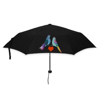 Oiseaux - Parapluie standard - noir - Devant