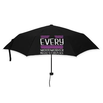 citation drôle un charpentier prière t-shirts bûcheron - Parapluie standard - noir - Devant