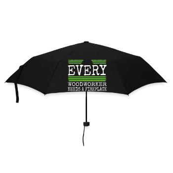humor blogger aaron carpenter tshirts axes - Regenschirm (klein) - Schwarz - Vorne