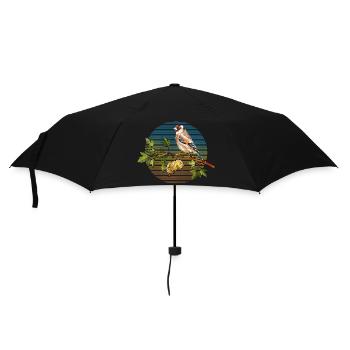 Colorful bird - Umbrella (small) - black - Front