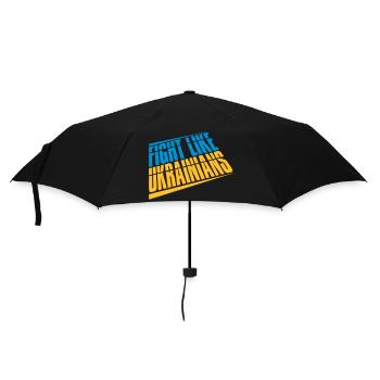fight like ukrainians quote - Umbrella (small) - black - Front