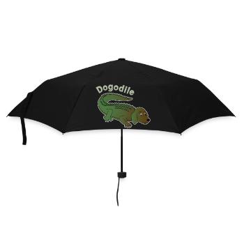 Dogodile Dog Crocodile Design - Umbrella (small) - black - Front