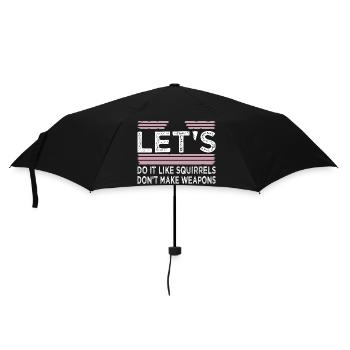 fun birthday present idea love bird peace movement - Regenschirm (klein) - Schwarz - Vorne