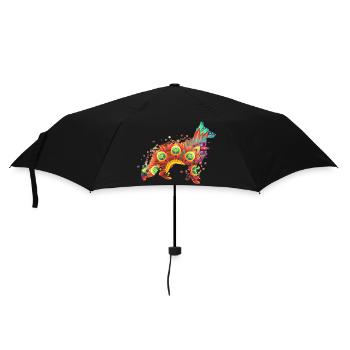 GERMAN SHEPHERD Deutscher Schäferhund - Regenschirm (klein) - Schwarz - Vorne