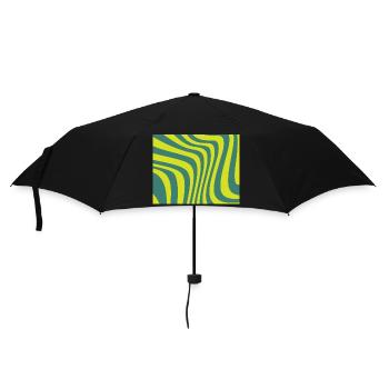 Ondes vertes - Parapluie standard - noir - Devant