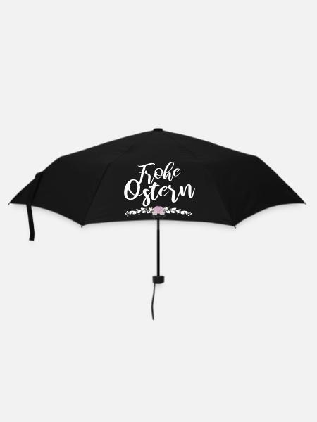 frohe Ostern - Regenschirm (klein) - Schwarz