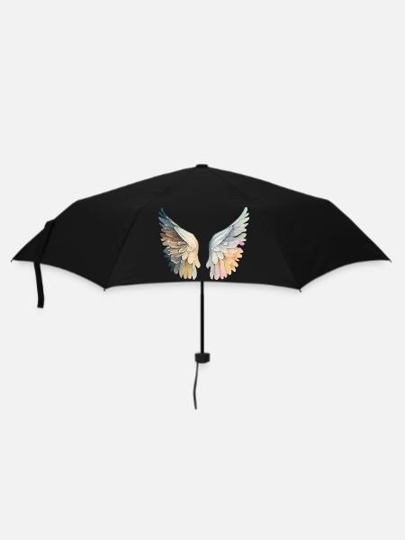 Artistic pastel angel wings - Umbrella (small) - black