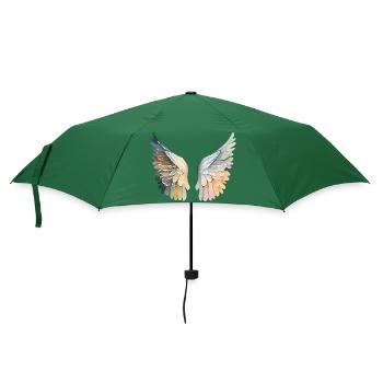 Ailes d'ange pastel artistic - Parapluie standard - vert bouteille - Devant