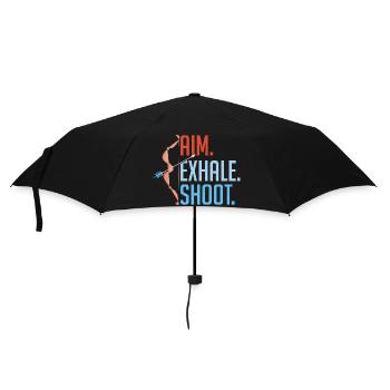 Aim Exhale Shoot. Bow & Arrows Target Archery - Umbrella (small) - black - Front