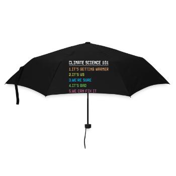 Marche des sciences Jour de la Terre Scientifiques sur les changements climatiques - Parapluie standard - noir - Devant