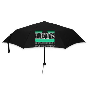 Hippie Hippie Festival Bday Present Funny Quote - Umbrella (small) - black - Front
