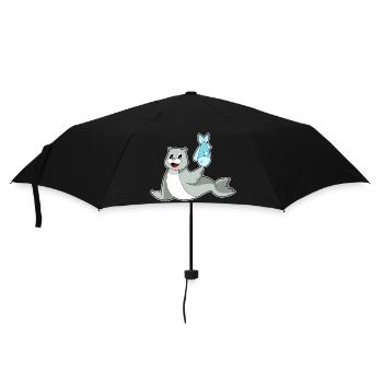 Poisson phoque - Parapluie standard - noir - Devant