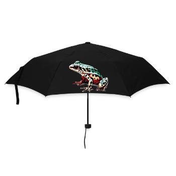 Bunter Pfeilgiftfrosch ist sehr giftig und schön - Regenschirm (klein) - Schwarz - Vorne