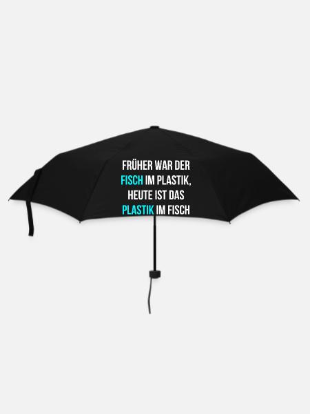 Fische Umweltschutz - Regenschirm (klein) - Schwarz