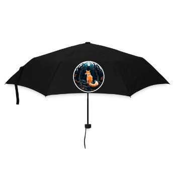 Pack animals: foxes, foxes, forest dwellers, forest animals - Umbrella (small) - black - Front