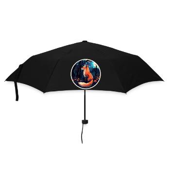 Pack animals: foxes, foxes, forest dwellers, forest animals - Umbrella (small) - black - Front