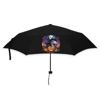 Drôles de chevaux d’Halloween fous - Parapluie standard - noir - Devant