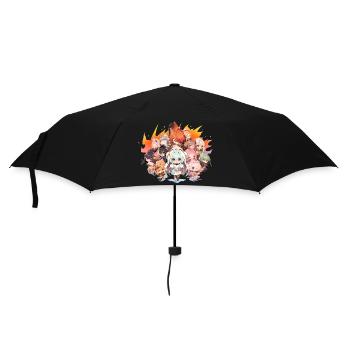Manga Hero Girls Awesome Creatures Comic Fantasy - Umbrella (small) - black - Front