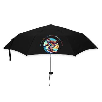 Slow Down Sloth Surf - Faultier Surf T-Shirt - Umbrella (small) - black - Front