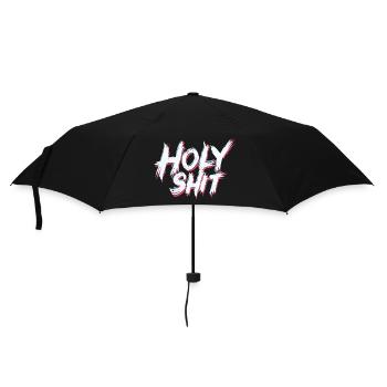 Holy Shit Freche Lustige Sprüche - Regenschirm (klein) - Schwarz - Vorne