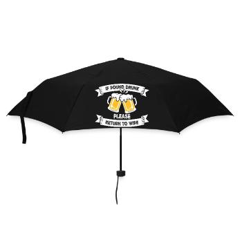 If Found Drunk Please Return To Wife Husband Joke - Umbrella (small) - black - Front