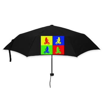 Junior Biker Pop Art Color - Umbrella (small) - black - Front