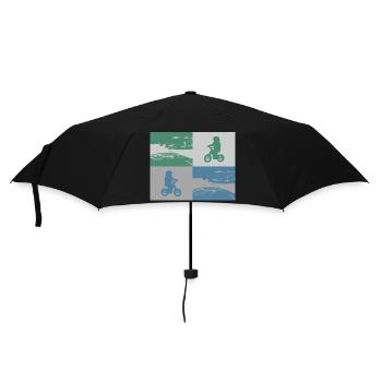 Junior Biker Pop Art metallic - Umbrella (small) - black - Front