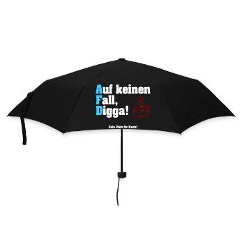 Auf keinen Fall Digga! - Anti-AfD - Regenschirm (klein) - Schwarz - Vorne