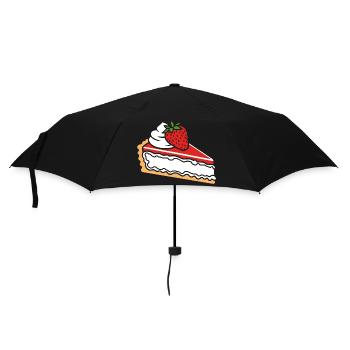 Tarte aux fraises - Parapluie standard - noir - Devant