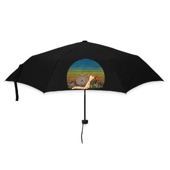 Schnecke - Regenschirm (klein) - Schwarz - Vorne