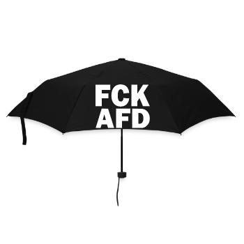 Fck afd - Regenschirm (klein) - Schwarz - Vorne