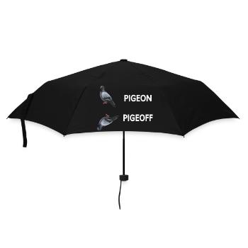 Taubentaube - lustiger Humor - Regenschirm (klein) - Schwarz - Vorne