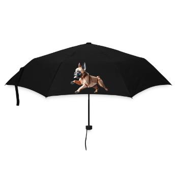 French Bulldog Origami Geometric 3D - Umbrella (small) - black - Front
