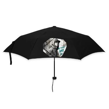 junger Rapper - Regenschirm (klein) - Schwarz - Vorne