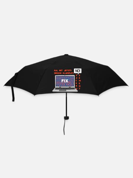 No picture 🤬 Klumpat! Retro Computer Humor Design - Umbrella (small) - black