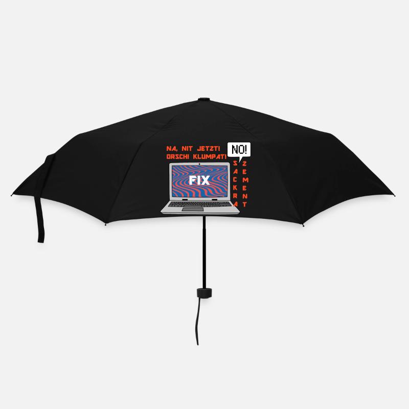 No picture 🤬 Klumpat! Retro Computer Humor Design - Umbrella (small) - black