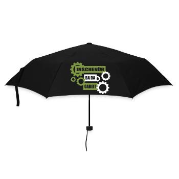 Inschenör ba da Oabeit, engineer at work - Umbrella (small) - black - Front
