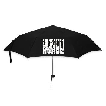 Nurse Krankenschwester Spruch Statement Beruf - Regenschirm (klein) - Schwarz - Vorne