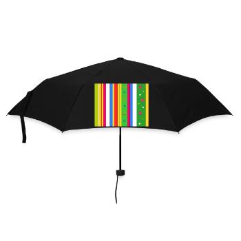 Patterns, stripes and shapes - Umbrella (small) - black - Front