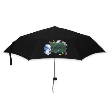 Schulanfang Delfin - Regenschirm (klein) - Schwarz - Vorne