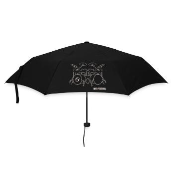 Une batterie en contour - Parapluie standard - noir - Devant