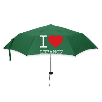 I LOVE LEBANON - Regenschirm (klein) - Flaschengrün - Vorne