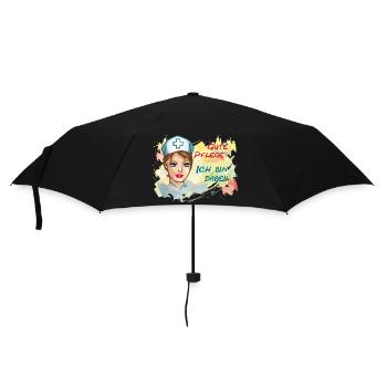 Nurse Gute Pflege? Ich Bin Dabei - Regenschirm (klein) - Schwarz - Vorne