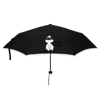 Lachendes Faultier mit Sonnenbrille auf Ast - Regenschirm (klein) - Schwarz - Vorne